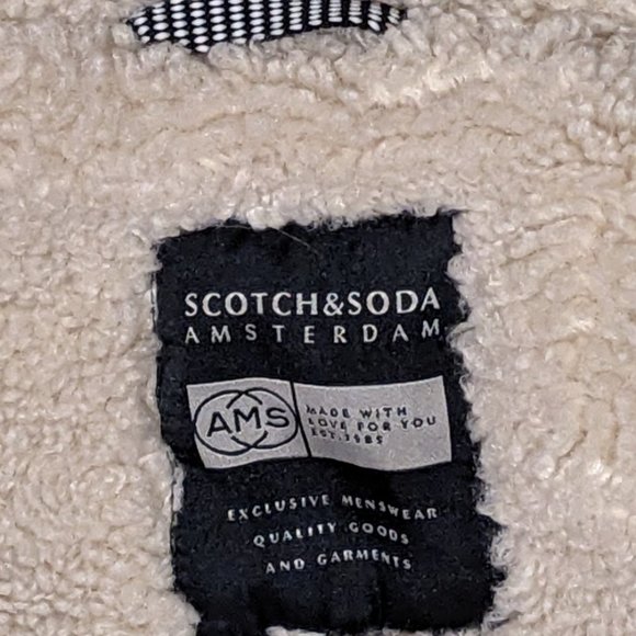 Scotch & Soda Wool Blend Houndstooth Trucker Jacket Size M Preowned - Picture 8 of 9